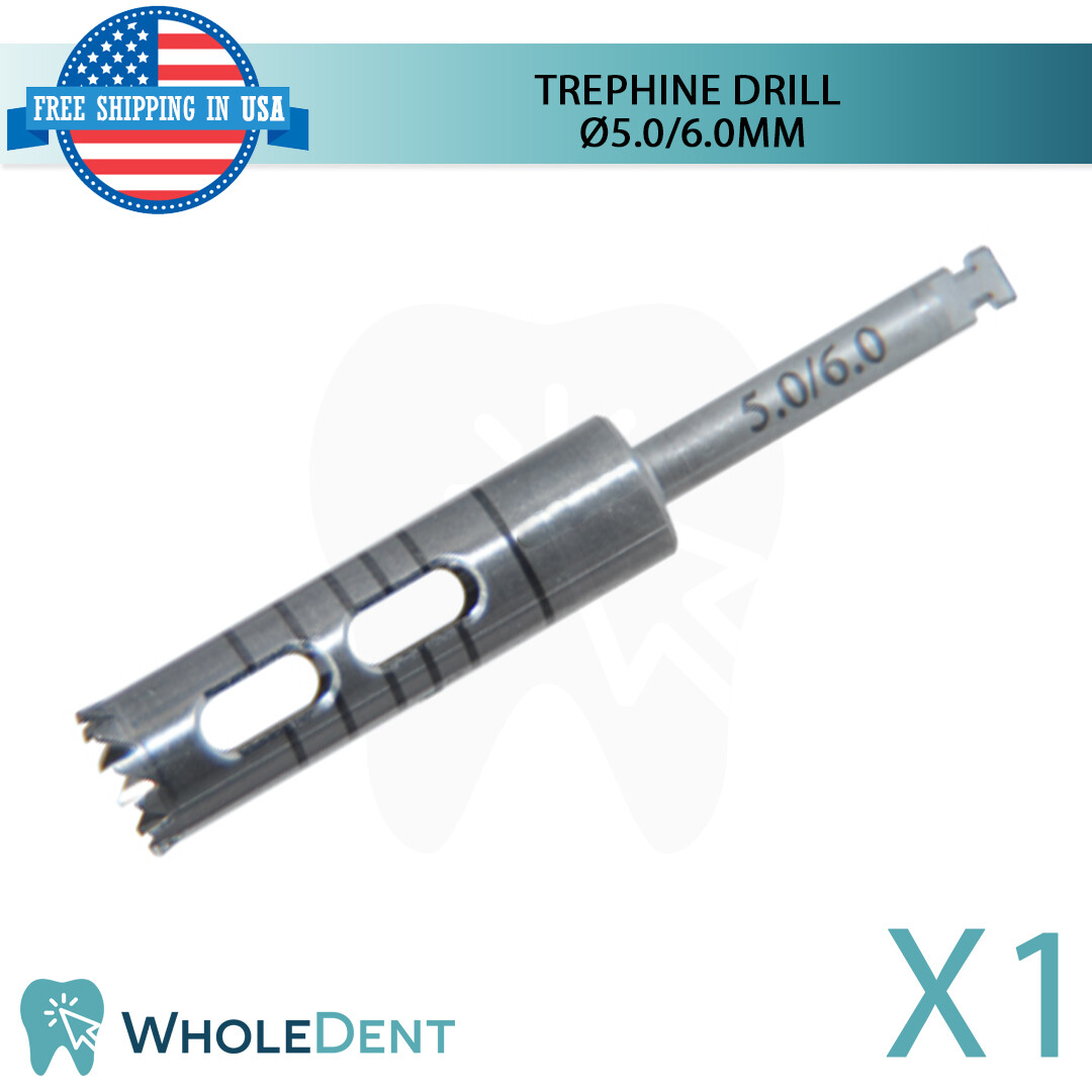 Trephine Drill Ø5.0/6.0mm Dental Im plant Bon Graft Tool Bur Instrument Harvest