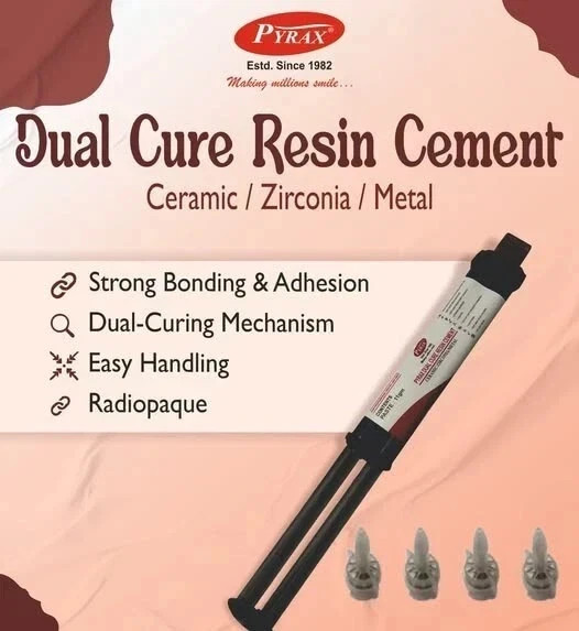 Bonding Resin Cement 11gm Syringe Pyrax Dental DUAL BOND DUAL CURE RESIN Strong