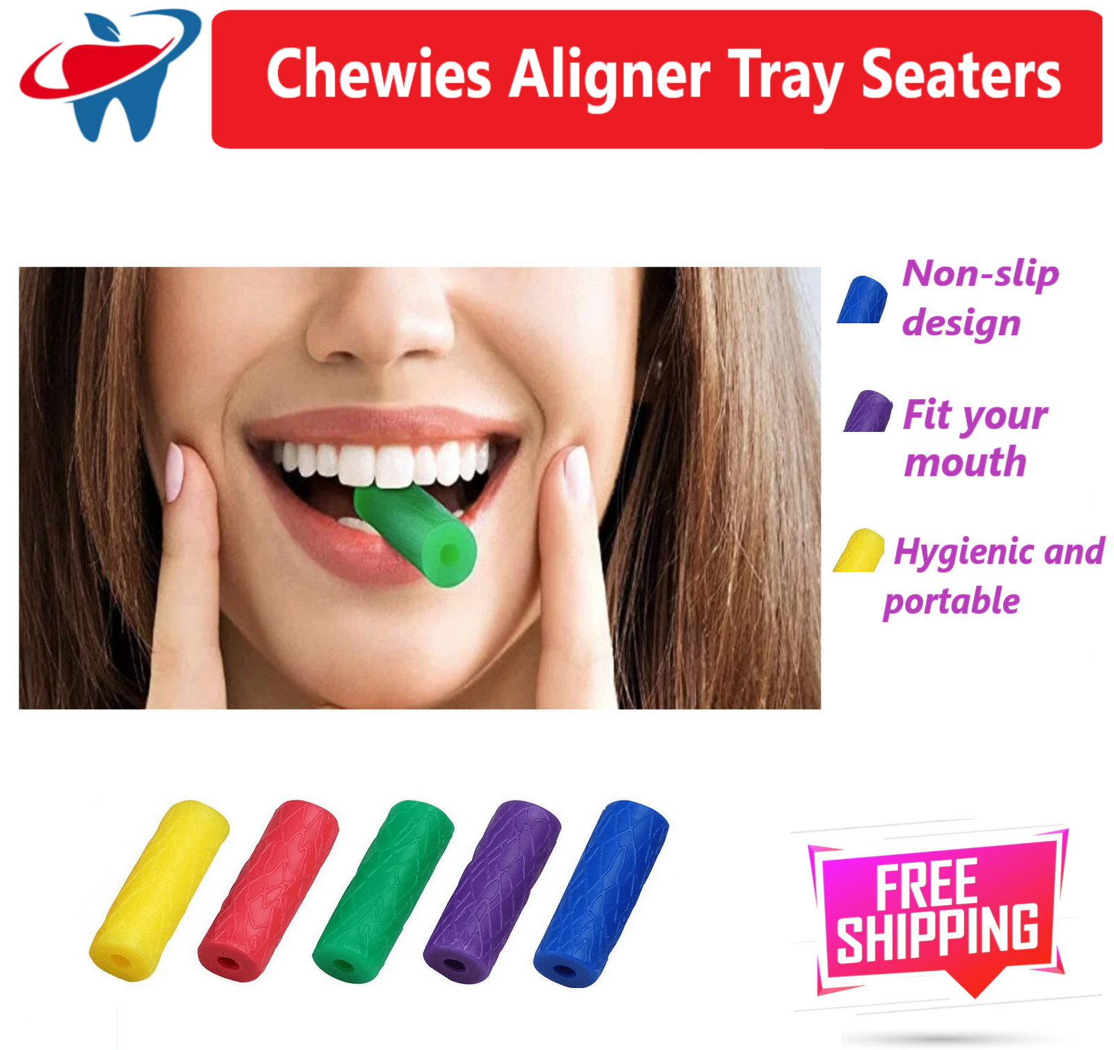 Aligner Tray Seaters Alignerchew Dental Orthodontic, Invisiline tray setter 20Pk