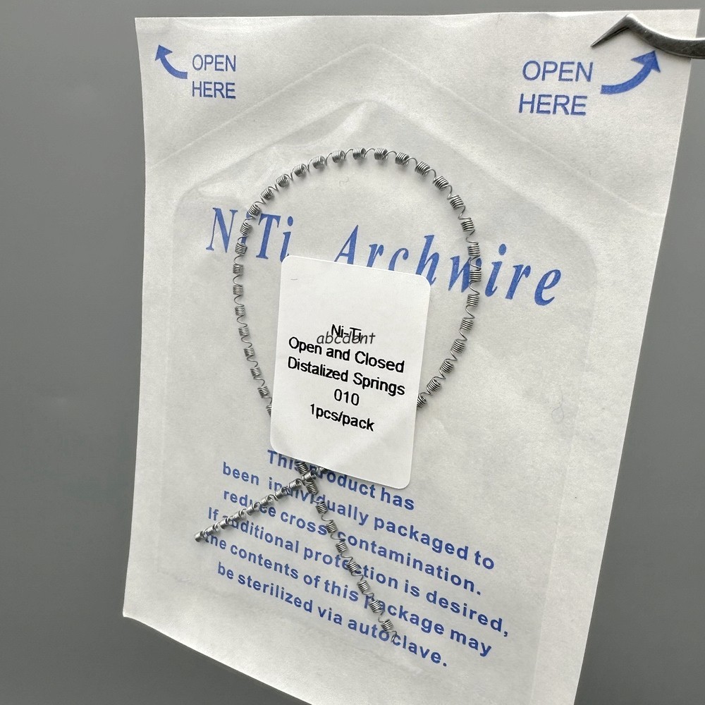 Dental Orthodontic NI-TI Open And Closed Distalized Spring 190mm Oral Materials