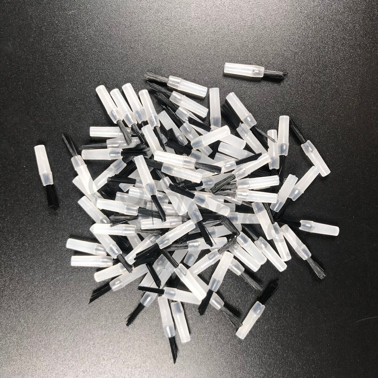 100Pcs/Pack New Dental Disposable Black Mini Brush Tips Applicator + Free Handle