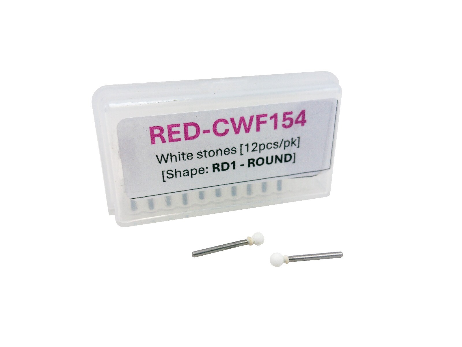 Dental Polishing & composite Finishing White Stones FL2, RD1, TC1, CN1 12pcs/box