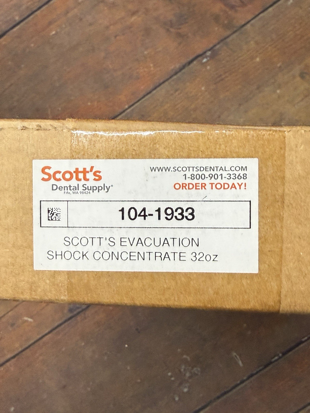 Scott’s Dental Supply Evacuation Shock Concentrate 32 oz 104-1933