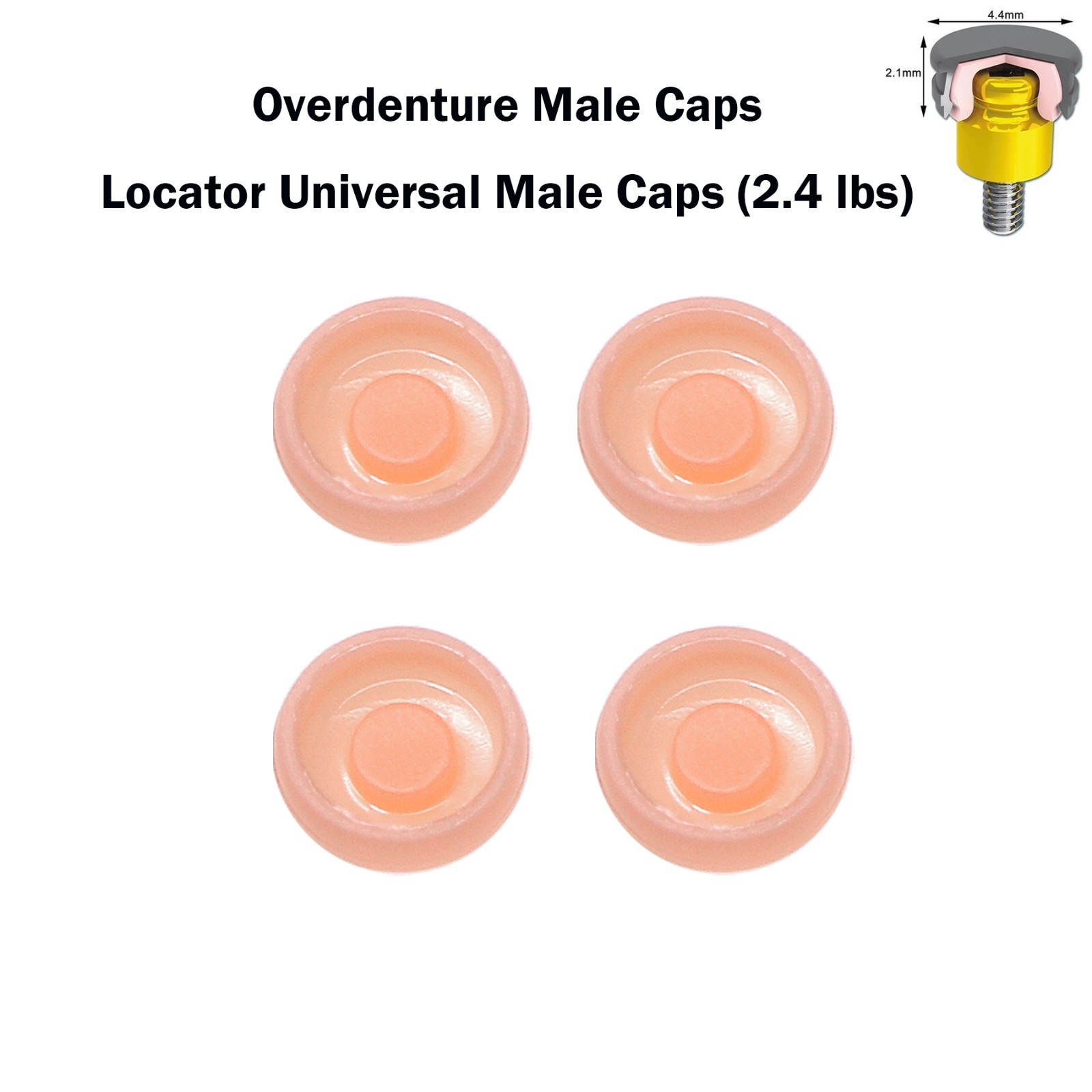 US Universal Dental Implant Overdenture Retention Caps 2.4 lbs Locator Core Tool