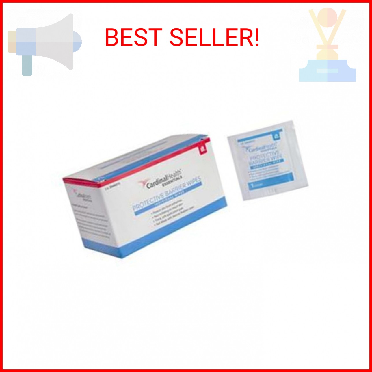 Cardinal Health Protective Barrier Wipes 1-1/4 x 3 (75/Box)