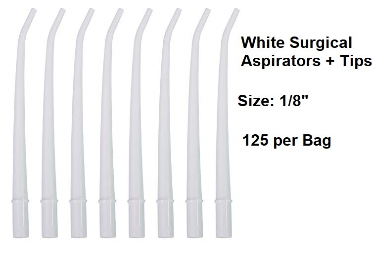 Surgical Aspirator Tips Dental Aspirating Suction Tips Blue, Green, White, 25Pk