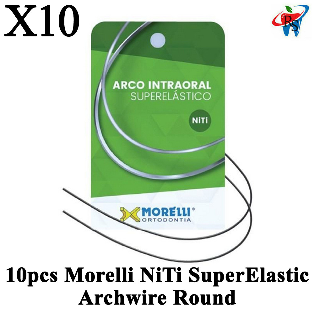 10pcs Dental Morelli NiTi SuperElastic Archwire Round Upper lower Jaw