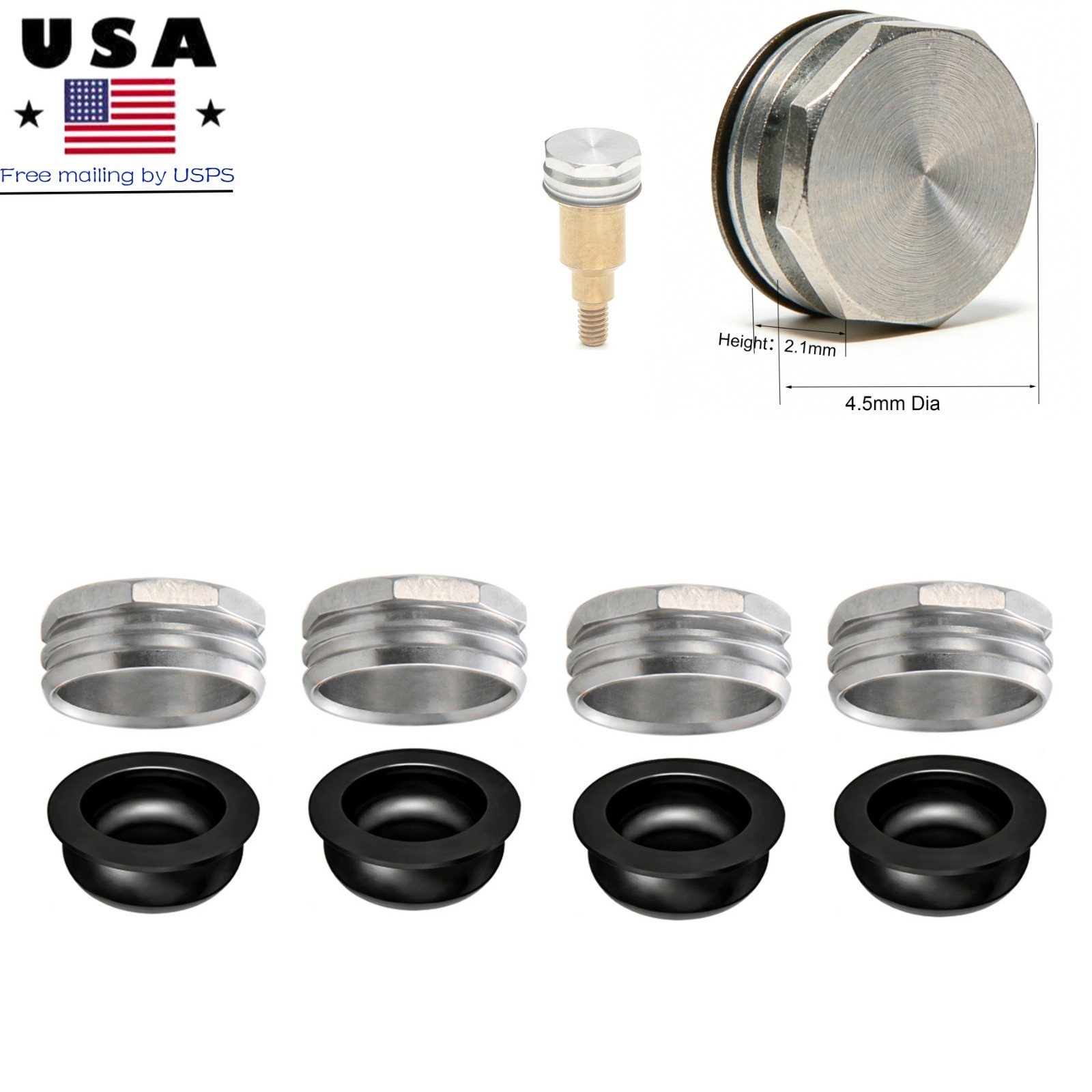 Dental ZEST LOCATOR Classic Replacement Metal Housing & Black Lab Cap Assembly