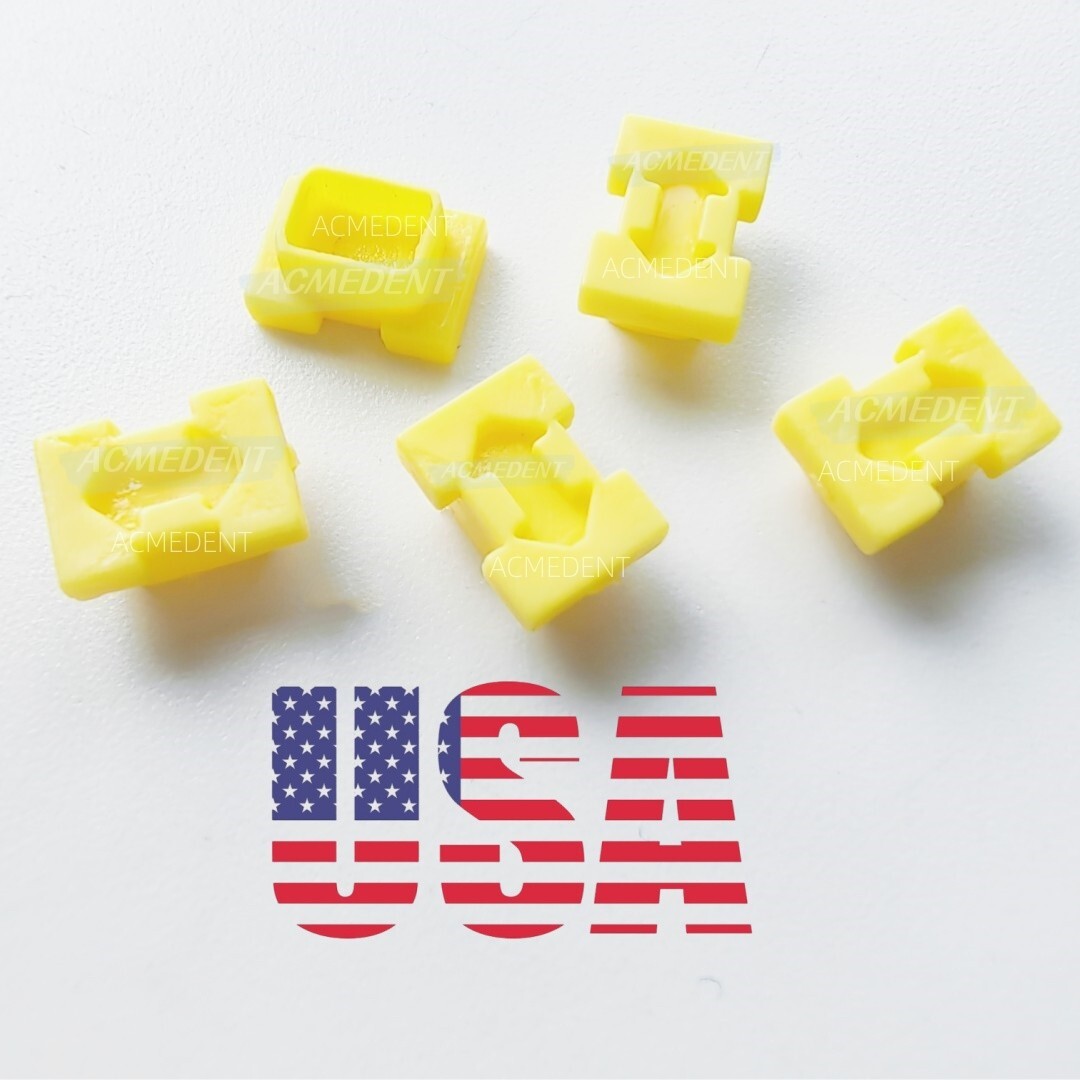 20Pcs Dental ITI Snap Caps Closed Tray NC Coping Impression Fit Straumann Yellow