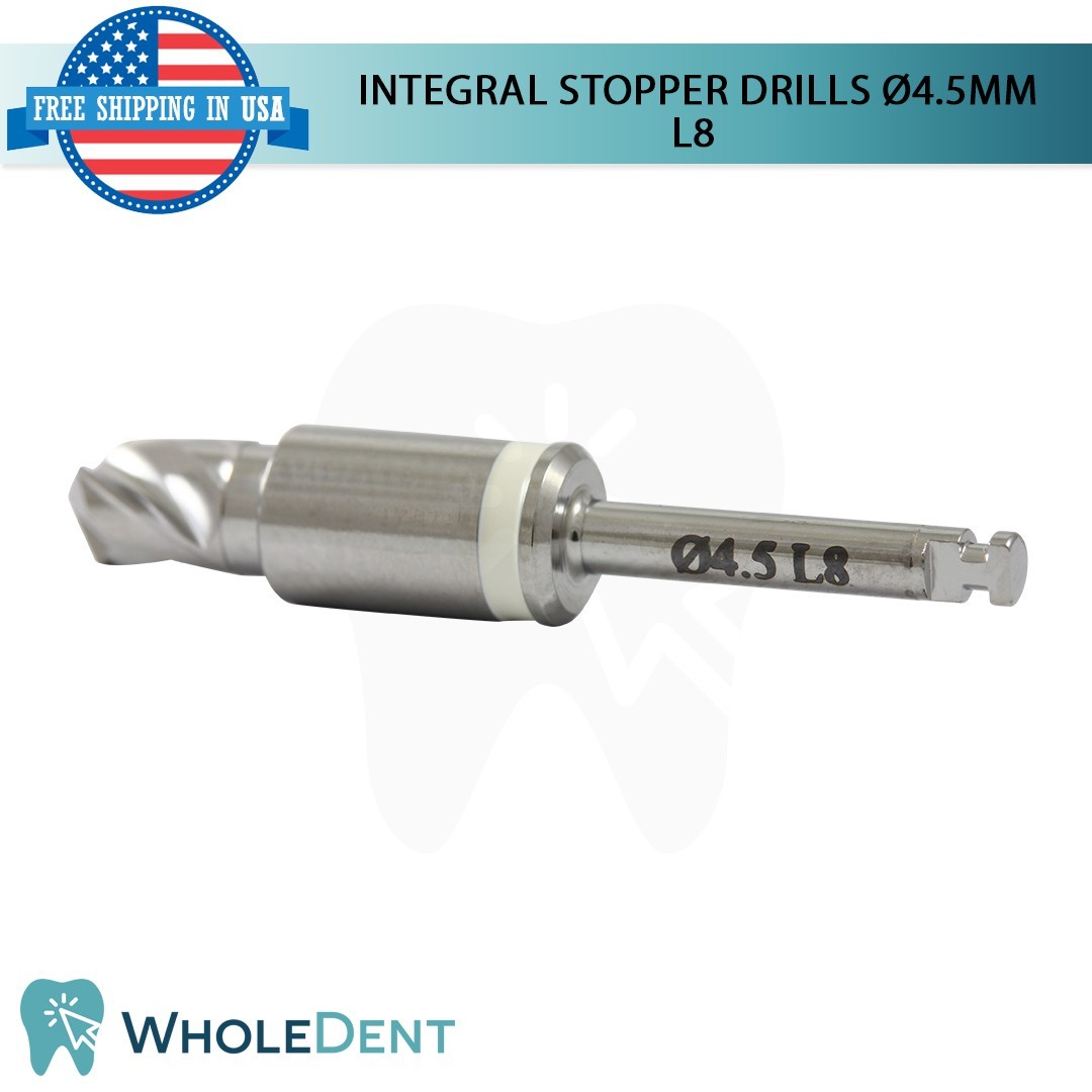 Dental Integral Stopper Drill Ø4.5mm Fixture Placement Lab Tool Instrument