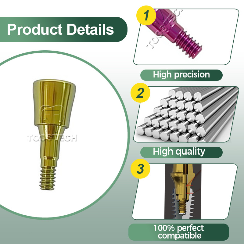 1/6/10/20pcs Dental Titanium Healing Abutment fits to Megagen Blue diamond NC/RC