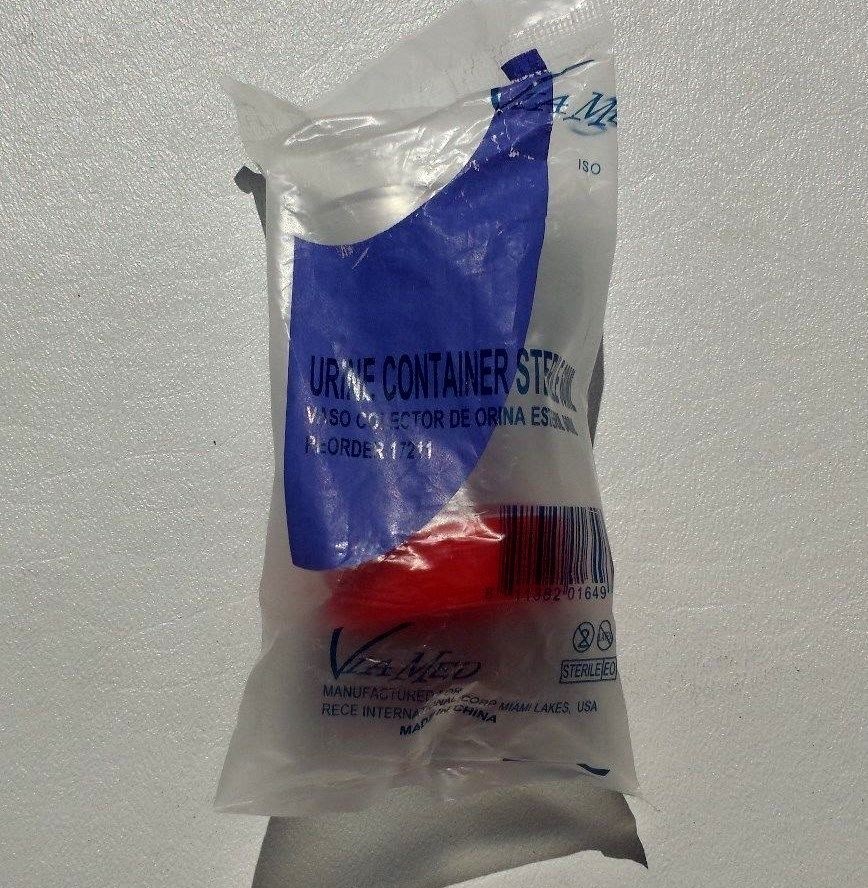 Urine Collection Container Sterile Sample Specimen Bottle Cup 60 ML, 6 Pcs