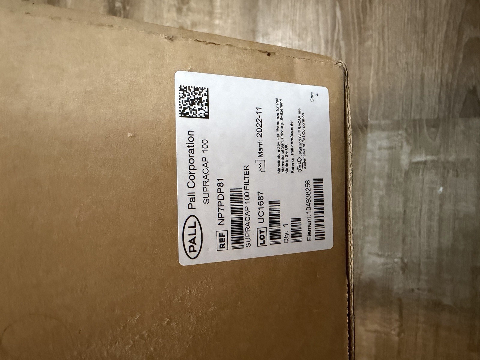 Pall NP7PDP81 Supracap 100 FILTER, Sealed Package!!