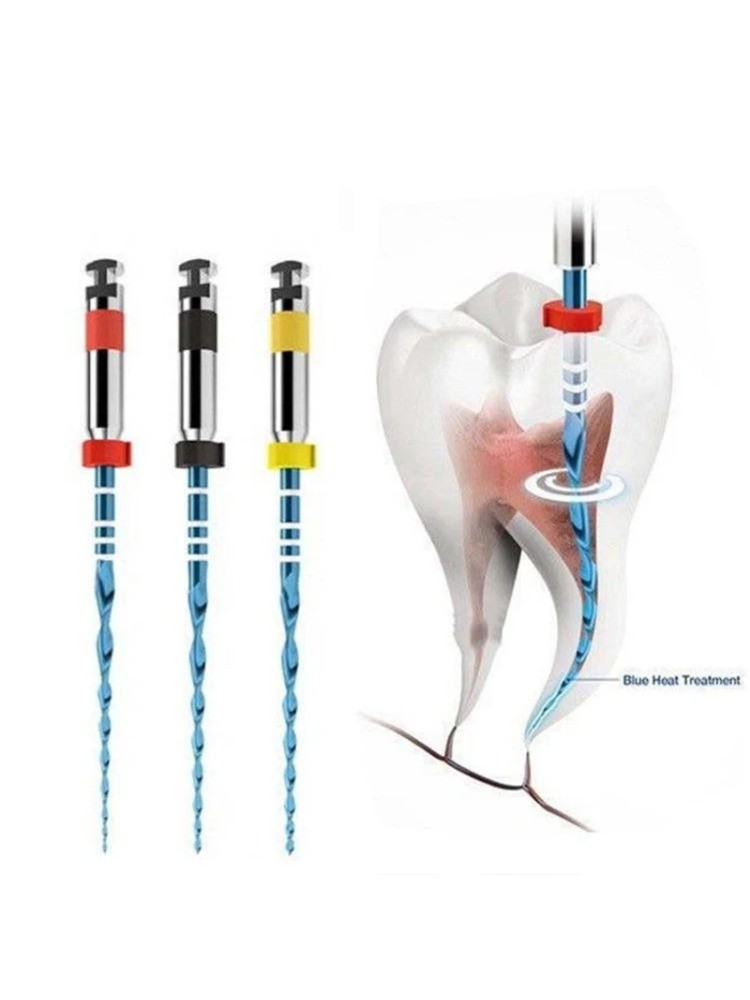 Dental Blue Reciprocating Endo NiTi Root Canal Files Rotary 21mm R25/40/50 6pcs