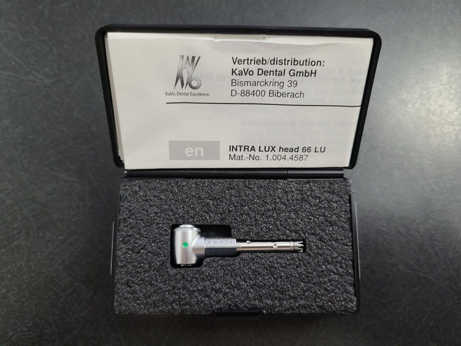 KAVO INTRA LUX 66 LU push button head, 3:1 ratio
