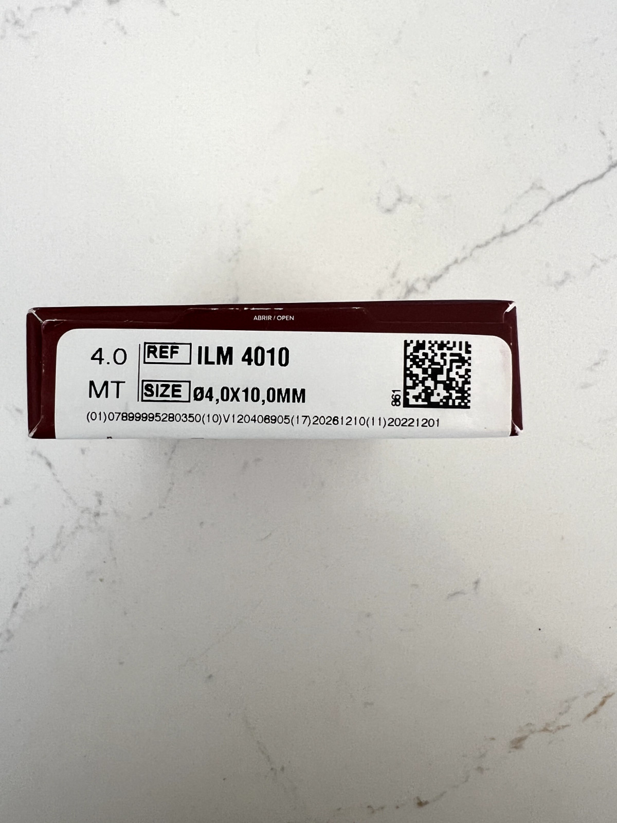 1 S.I.N. Epikut s Dental Implant REF ILM 4010 SIZE 04,0X10,0MM