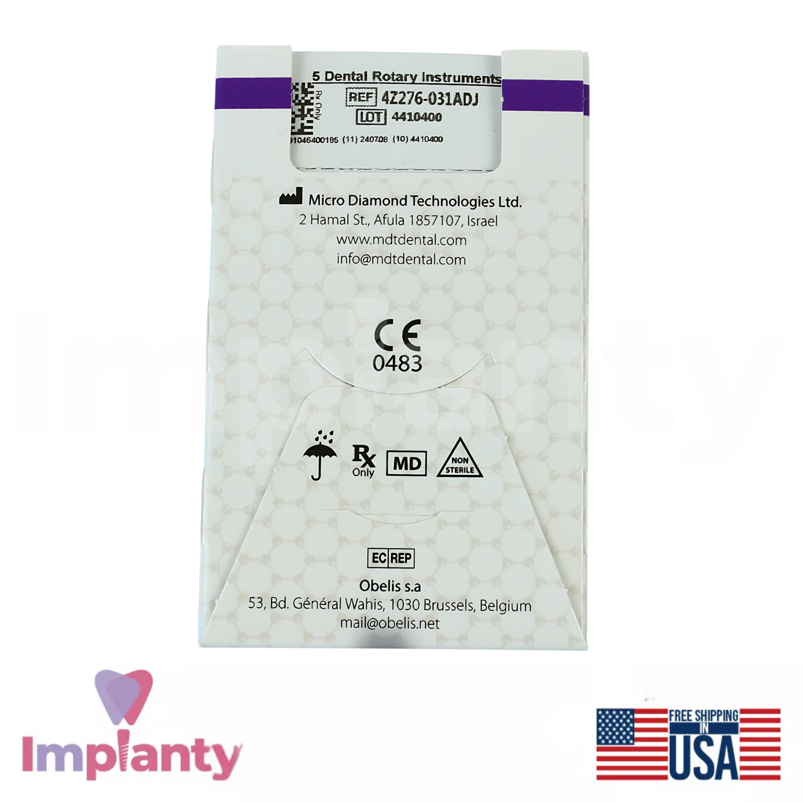 MDT Dental Football FG ZirconIT ADJ Diamond Burs Z276 Crown Preparation Tool