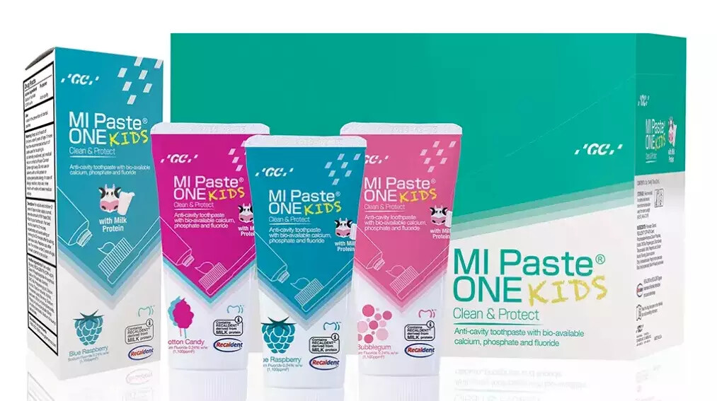 GC MI Paste ONE Kids Anti-Cavity Toothpaste with Milk Protein 46g/pk, Bio-Cal