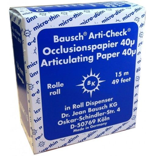 Bausch Arti-Check Micro-Thin .0016″(40 micr),BLUE,RED,Articulating Paper 16,22mm