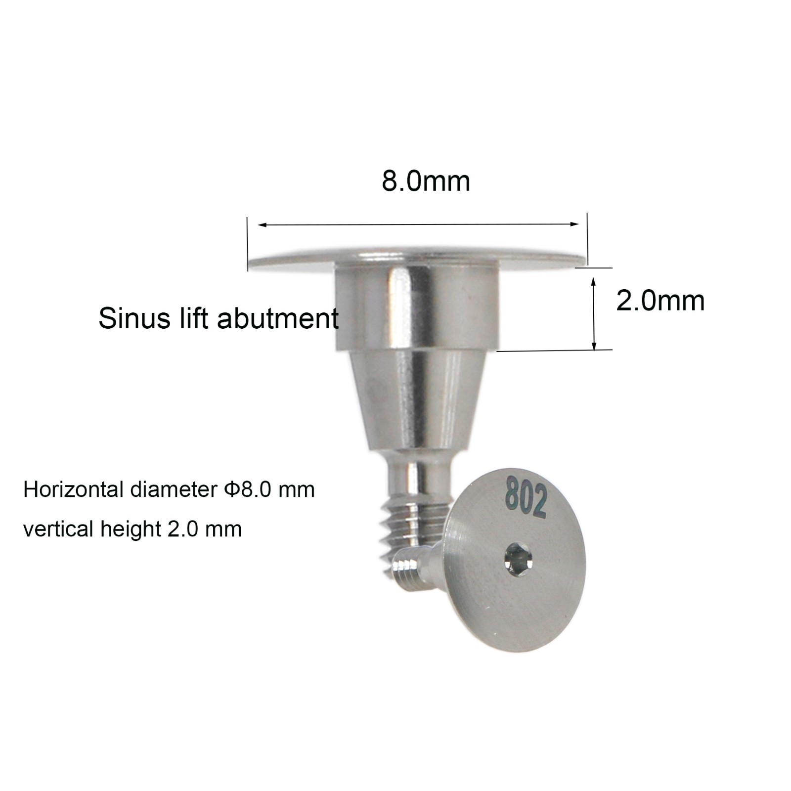 Dental Sinus lift temporary abutment titanium abutment fits Den-tium superline