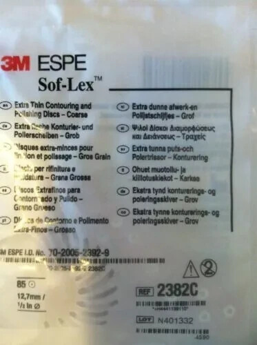 5 X 3M Sof-Lex soflex Discs Pack of 30 Orange Series 2382C Coarse 1/2″ 12.7mm
