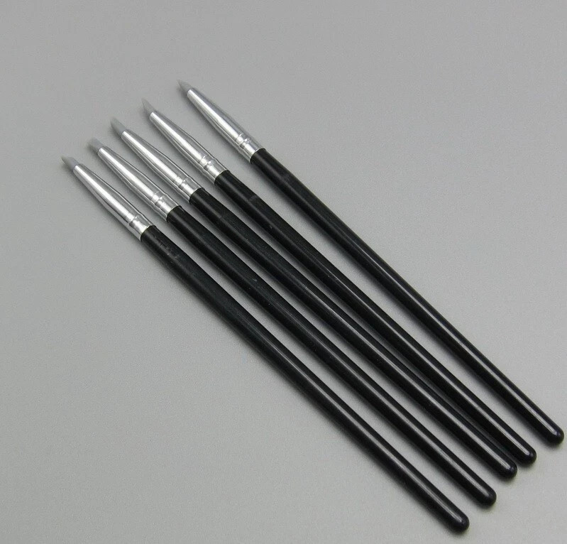 5Pcs/Set Dental Composite Resin Veneer Cement Porcelain Silicone Brush Pen