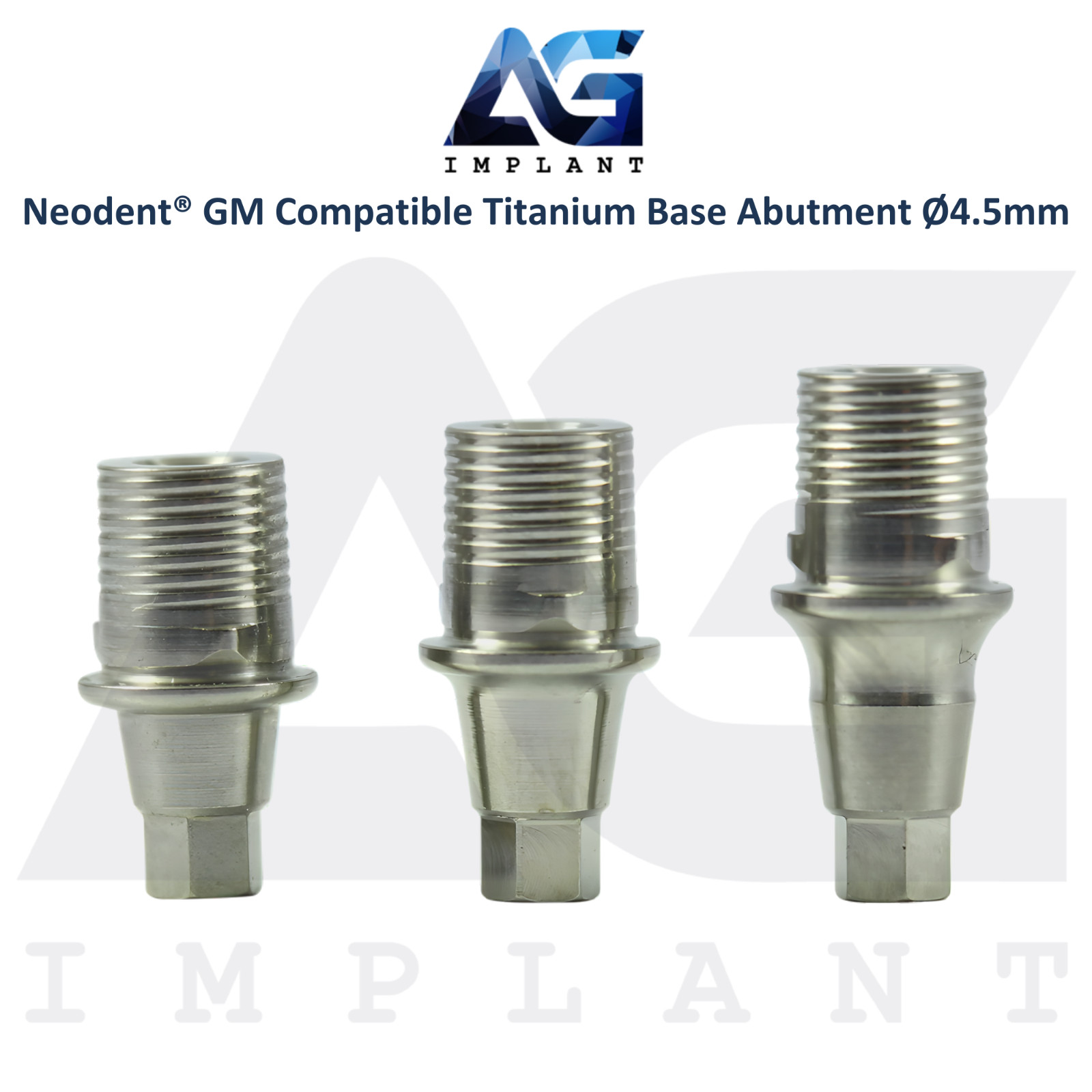 Titanium Base Prosthetic Ø4.5mm Neodent® GM Fixtures Compatible CAD/CAM