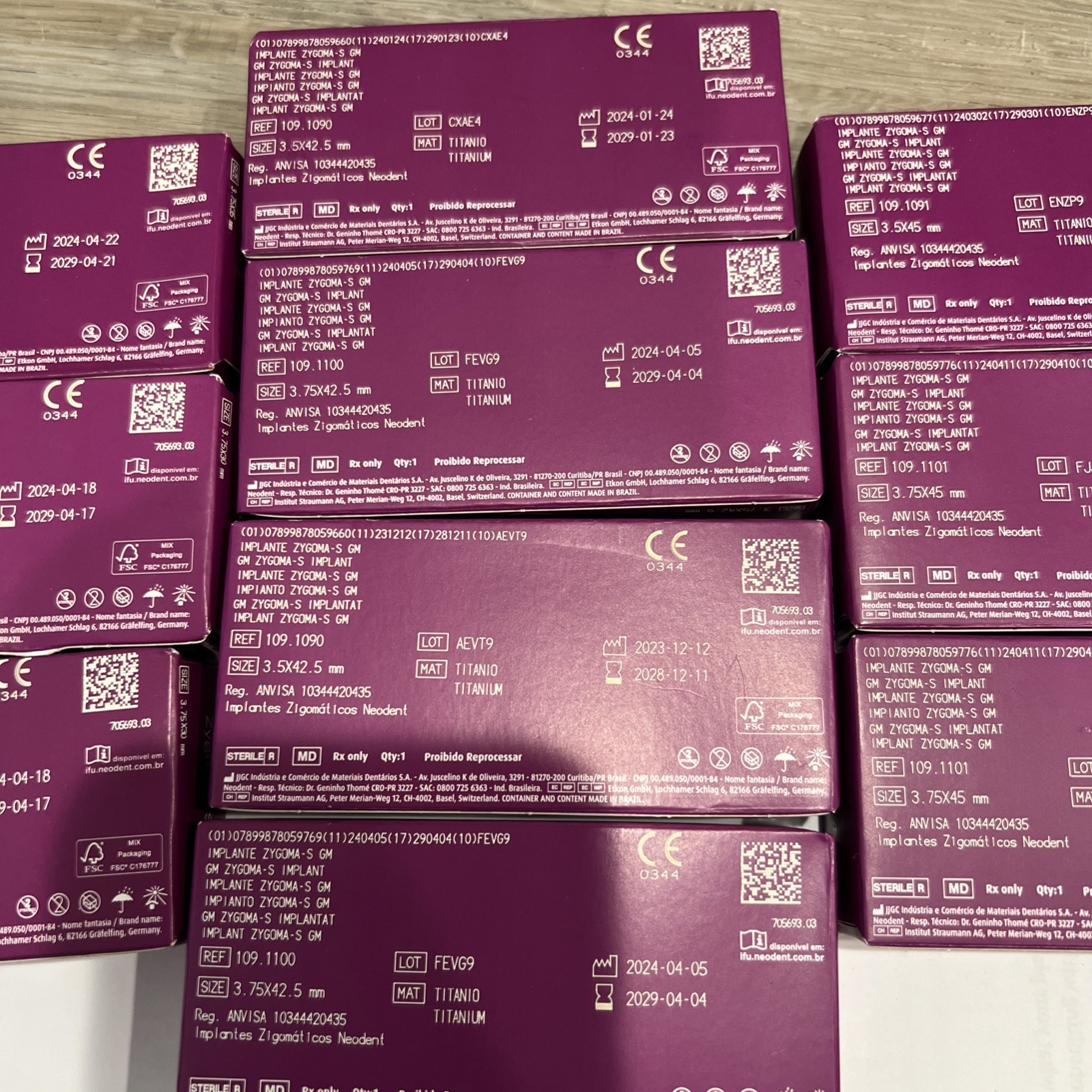Neodent GM Dental Implants – Zygomatic Zygoma-S GM 3.75×35 – NEW – Exp 2029