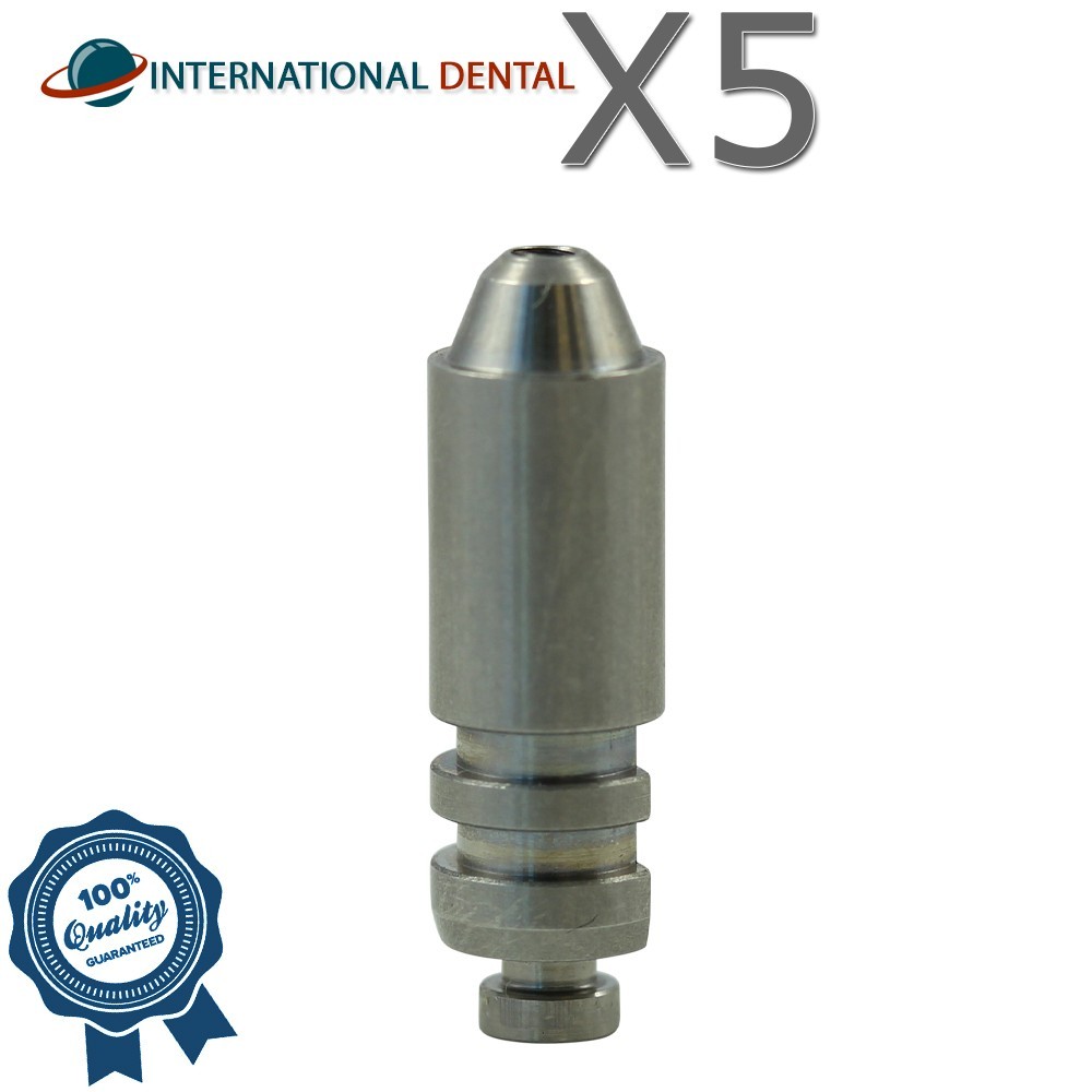 5 Dental Lab Fixture Digital Analog RP 4.8mm For Multi Unit Prosthetic 1.4mm