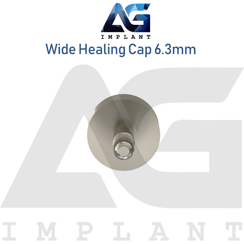 5 Wide Healing Cap Abutment 6.3mm Titanium For Dental System Hexagon 2.42mm