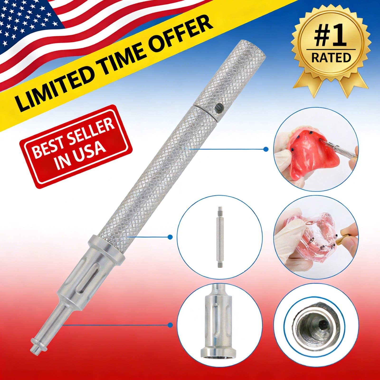 US Universal Locator 3‑In‑1 Core Tool Retention Cap Insertion & Extraction Tool