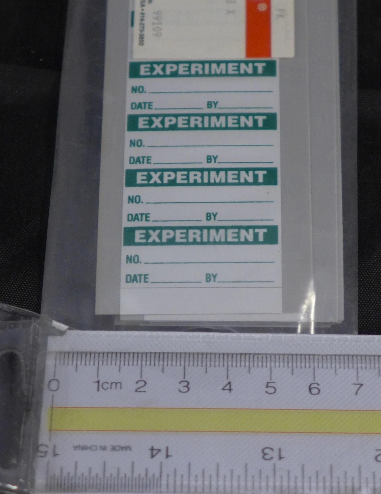 Set of 280 || ALDRICH Write-On Experiment Labels, 5/8×1.5in, Z19651-7