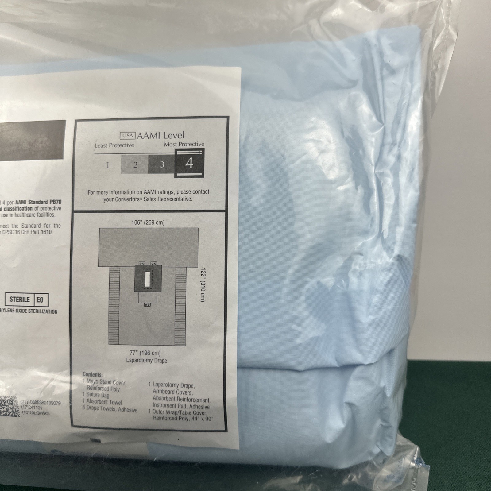 Cardinal Health Converters Laparotomy Pack Cat 29138 AAMI Level 4 Sterile