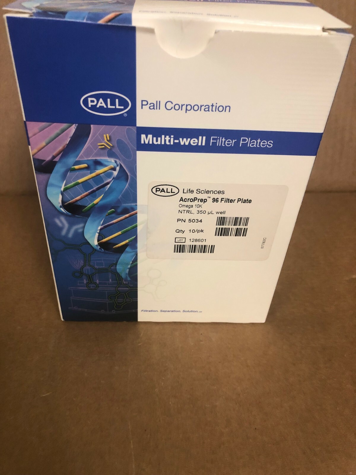 Pall 5034 Life Sciences Acro Prep 96 Filter Plate Omega 10 k 350 uL Well 2/pk