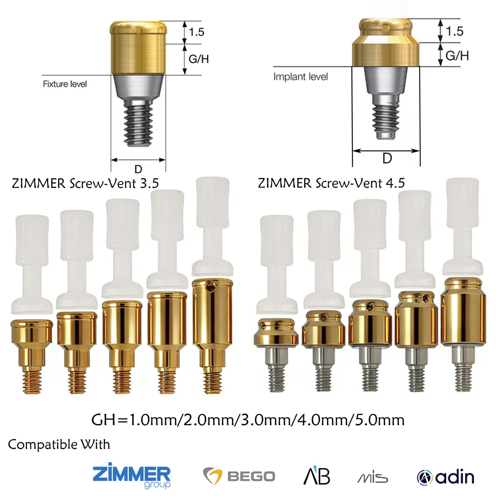 US For Hiossen/Nobel Biocare/Zimmer/Bego/Mis Dental Locator Attachment Abutment