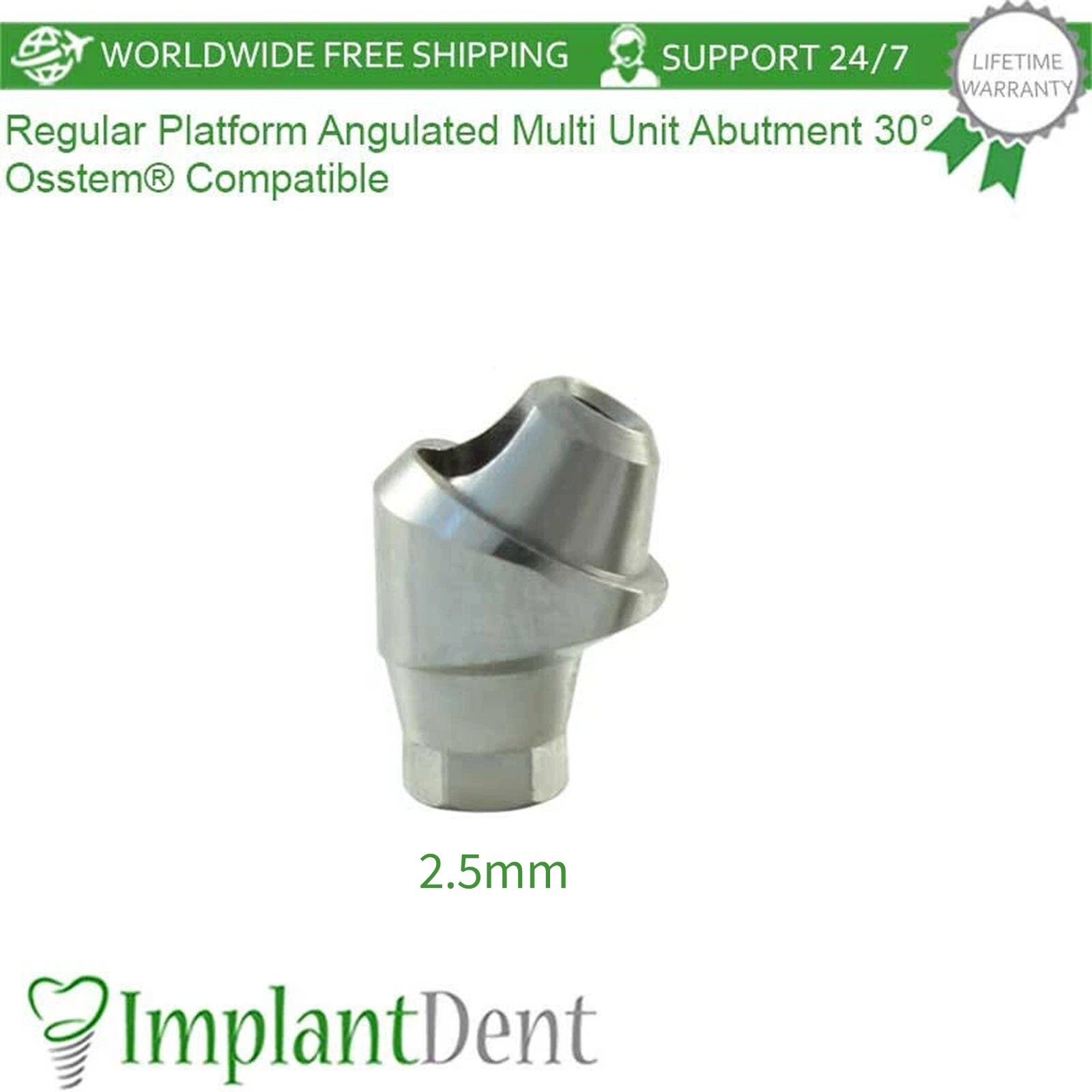 1x Dental Regular Platform Multi Angled Prosthetic 17° 0sstem Compatible