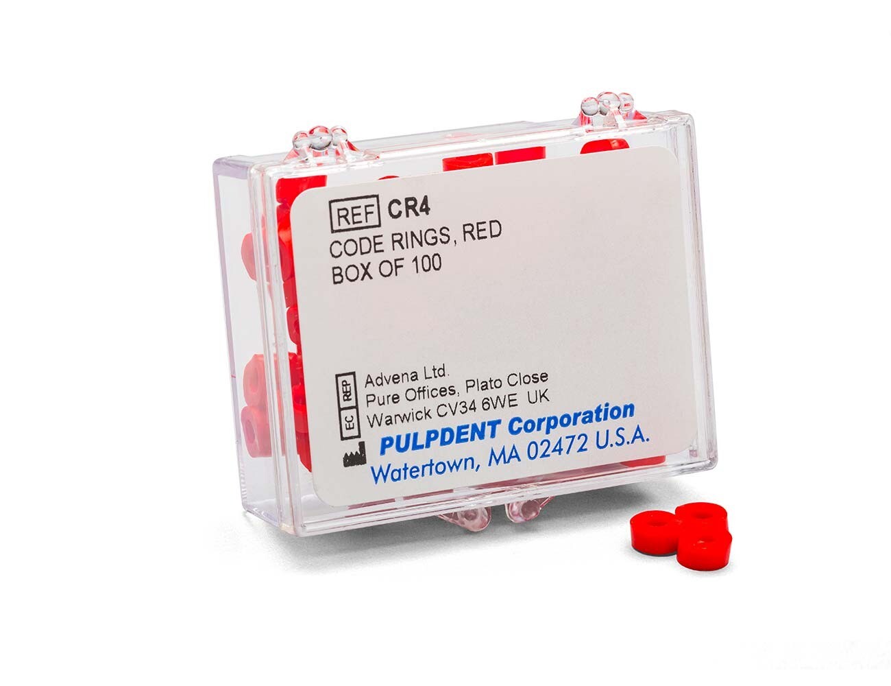 Pulpdent Dental Silicone Code Instrument Rings 100/pk Black Red Asst Gray