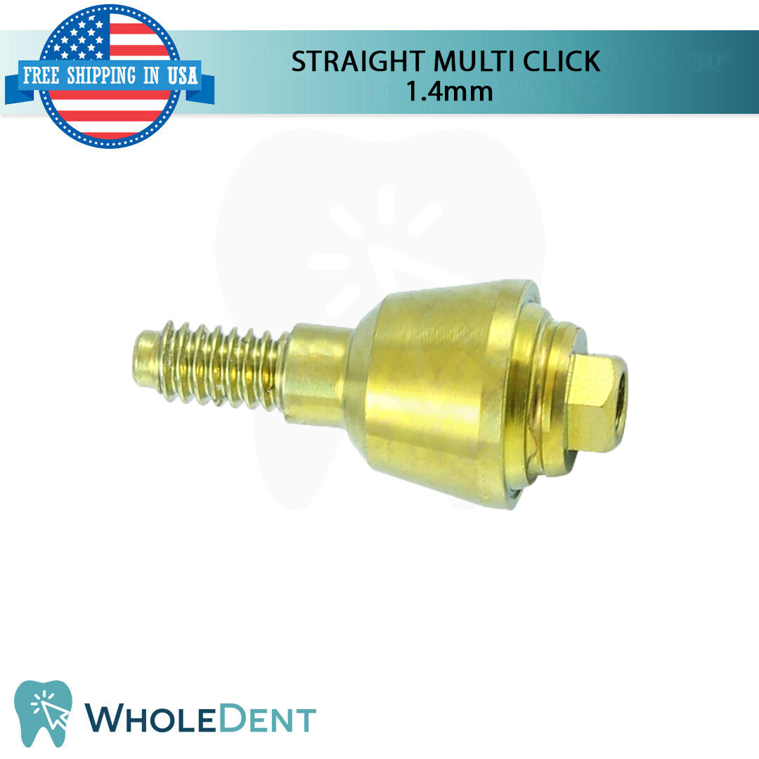 1X Straight Multi Unit 1.4mm Abutment Attachment Internal Hex 2.42mm Dental