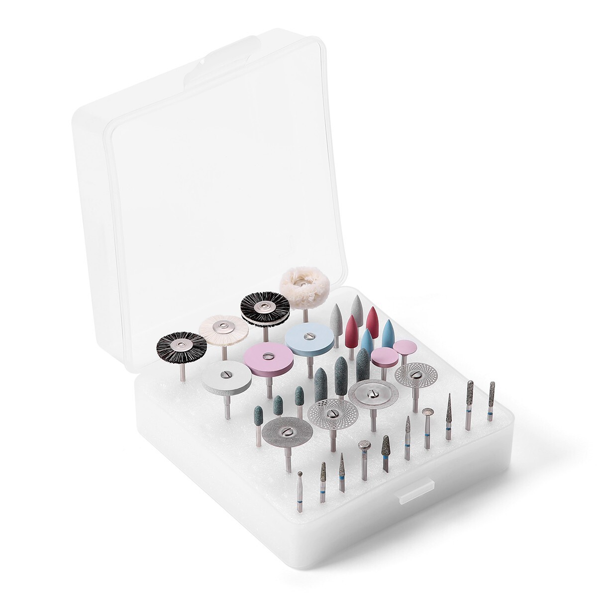 Dental Diamond Burs Polishing Brushes HP Polishers Stone Silicon Wheel Discs Kit