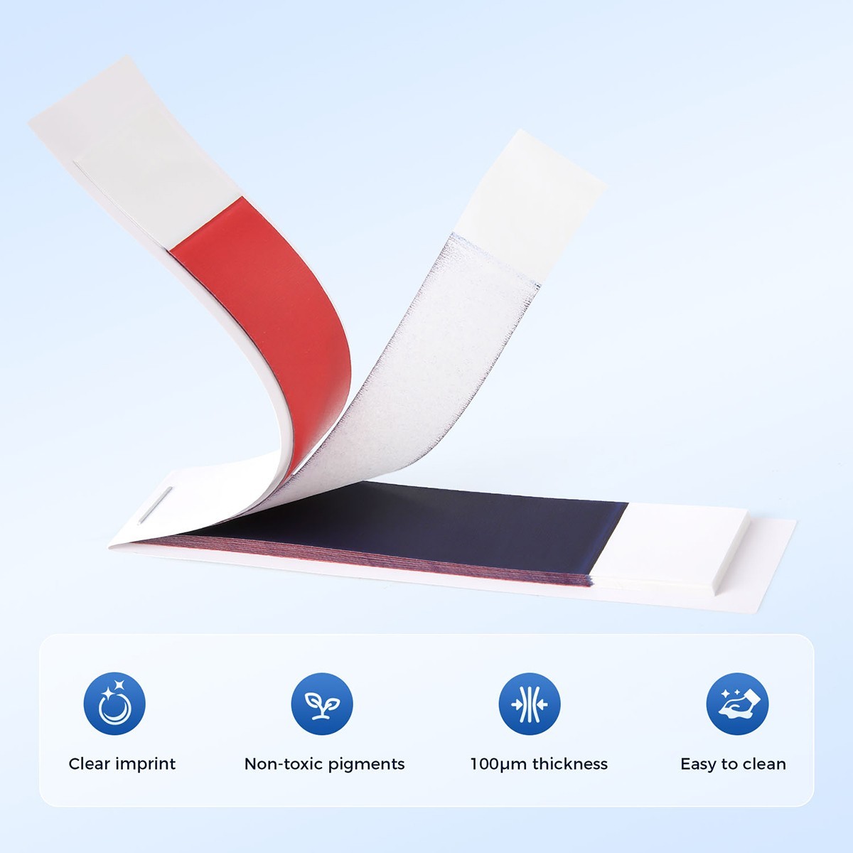 AZDENT Dental Articulating Paper Double Sided Strips Thick 100µm Blue/Red