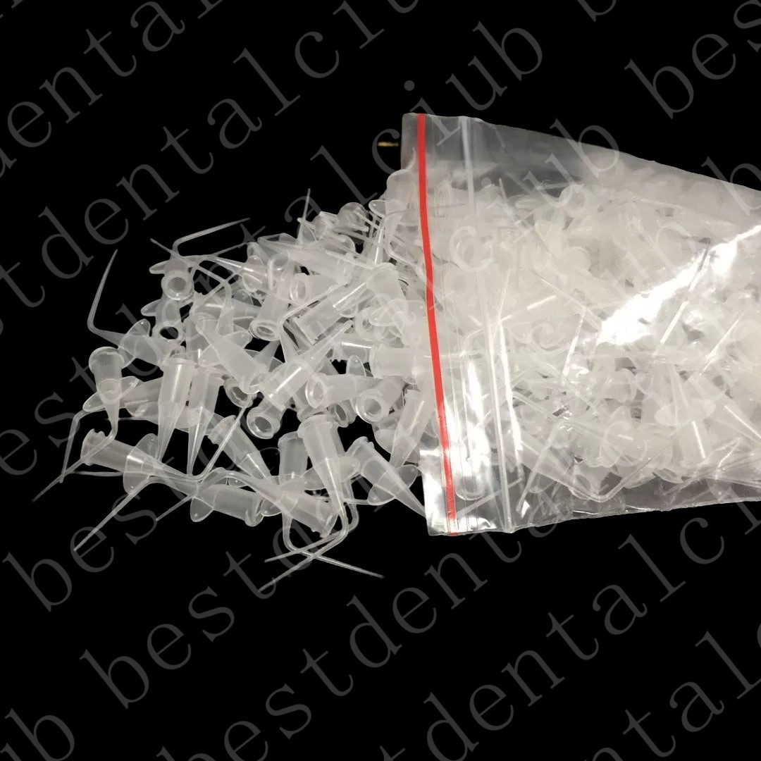 200Pcs Dental Aspirator Root Canal Tip Irrigator Irrigation White Tips Flushing