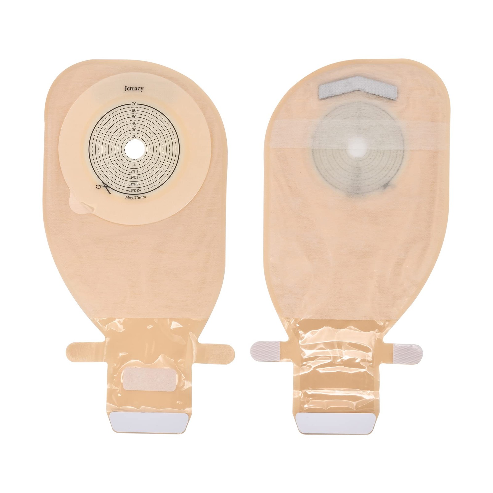 Jctracy Colostomy Bags,20PCS Ostomy Bags One-Piece 20-70mm, Oval