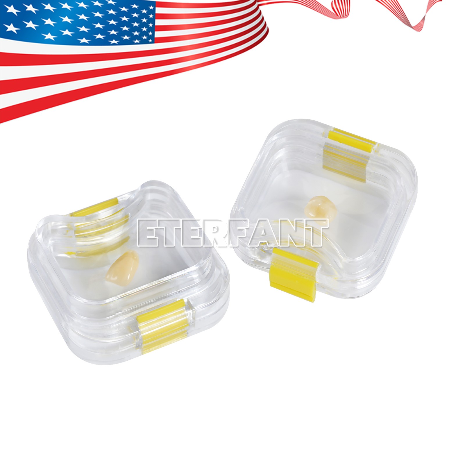 ETERFANT 100/500pcs Dental Crown and Bridge Pillow Box with Storage Display Box