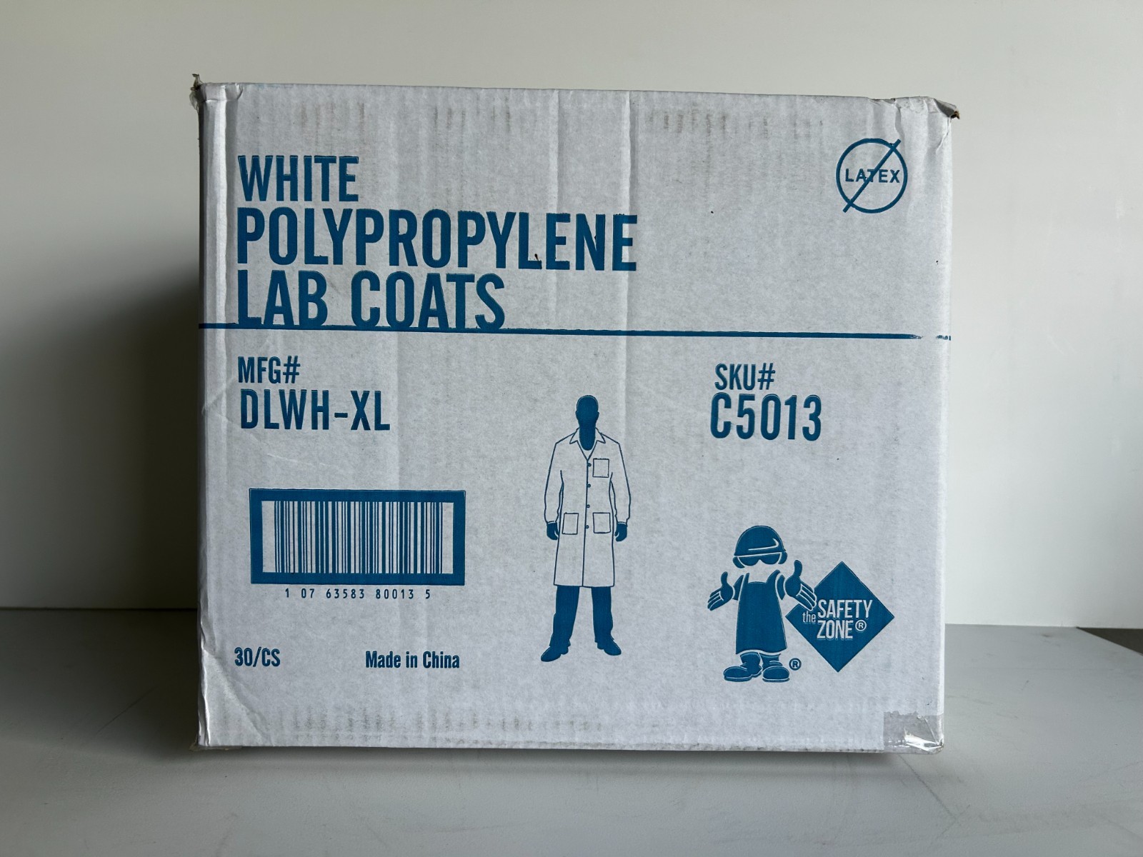 WHITE POLYPROPYLENE LAB COATS, 30/CS