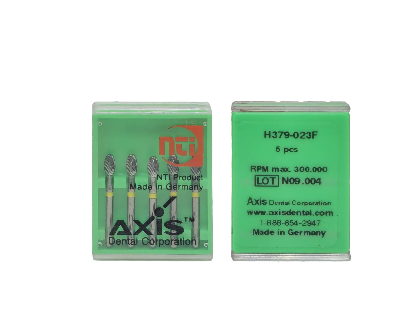 Axis NTI Carbide Bur Trimming & Finishing Friction Grip H379-023F (2 packs of 5