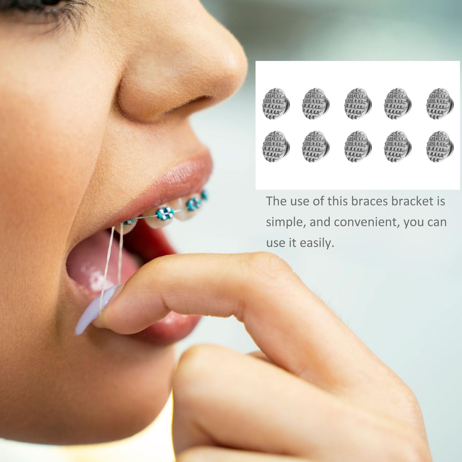 Healifty 30pcs Dental Orthodontic Lingual Buttons Bondable Round Base