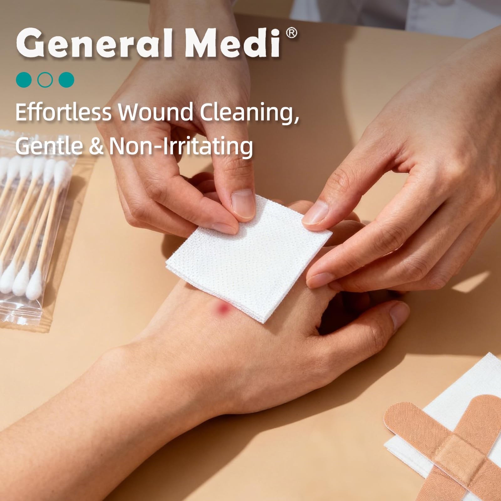 General Medi Sterile Gauze Sponges, 4″ x Non-Woven x (10 x 10 cm)