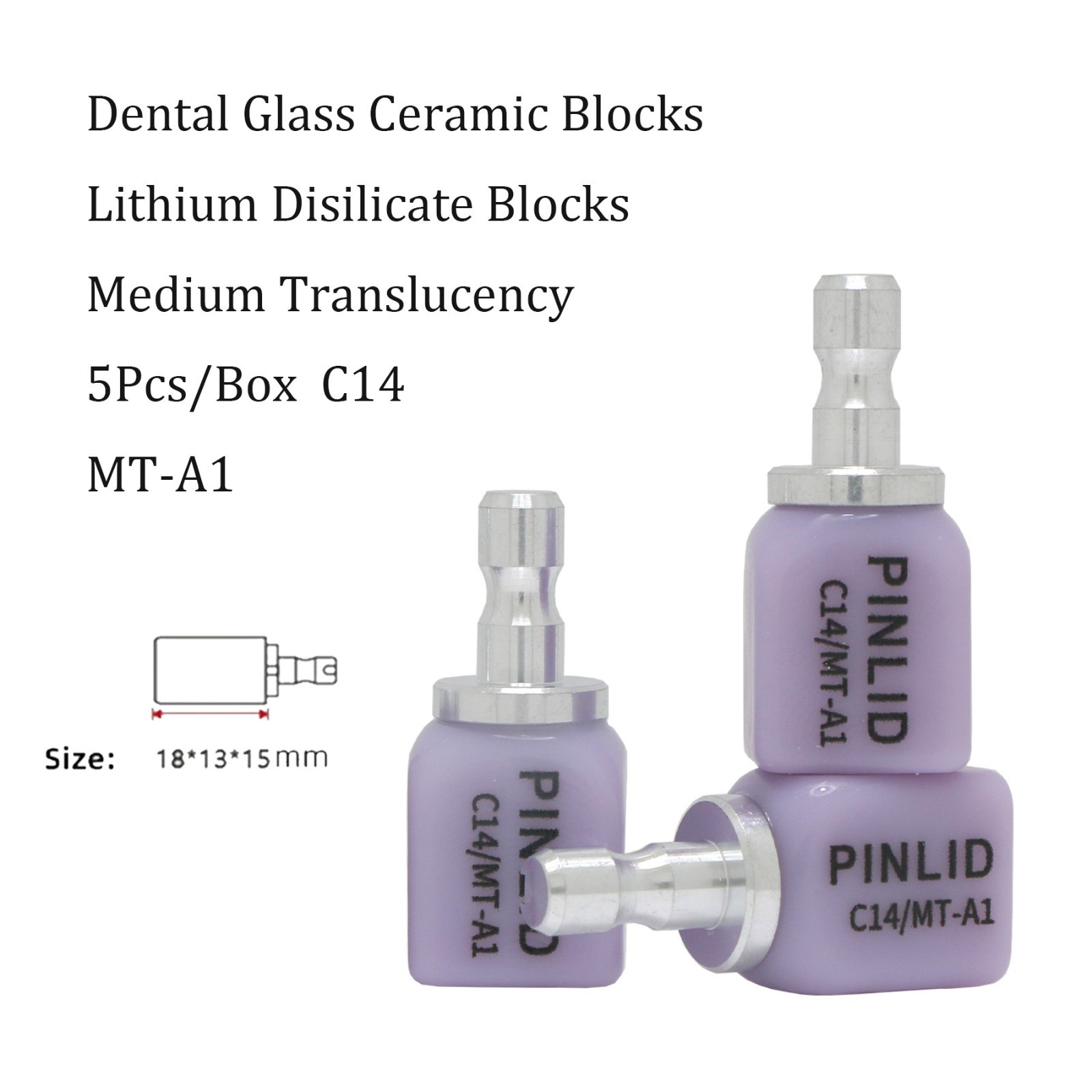 Dental MT Lithium disilicate glass-ceramics Blocks Emax CAD Milling CEREC Inlab
