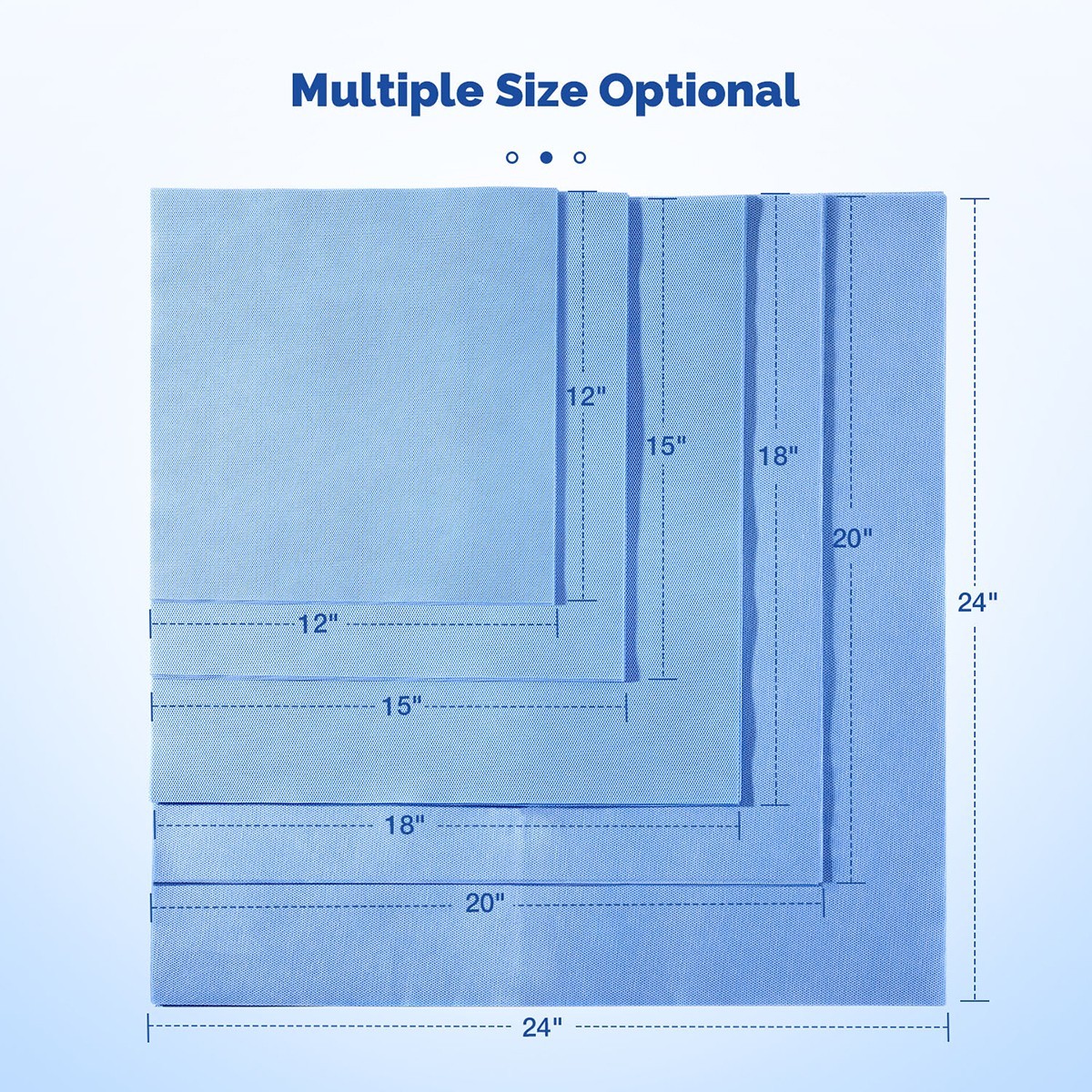 50Pcs Autoclave CSR Sterilization Wraps Sheets Steam SMMS Non-Woven 20″x20″ FDA