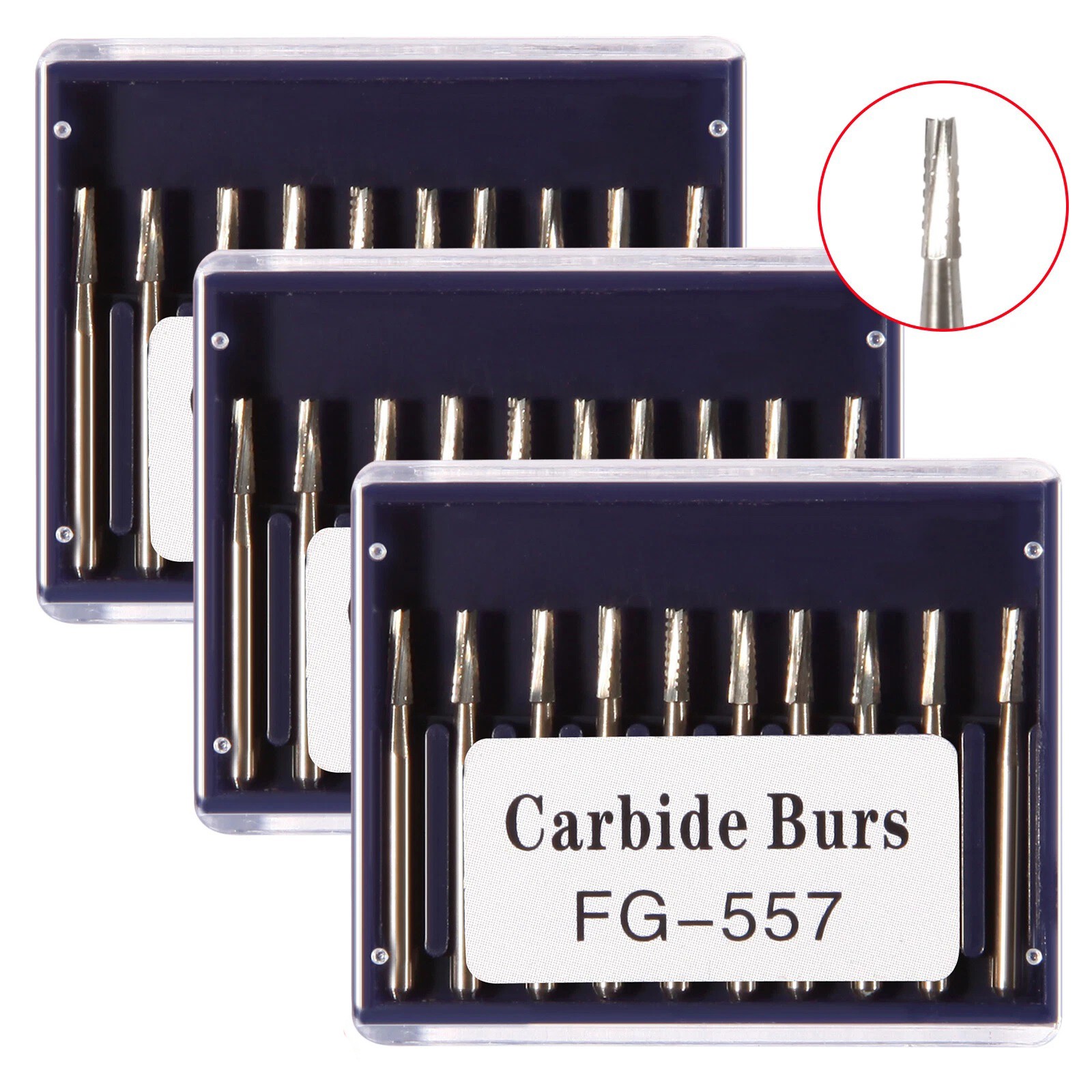 FG 557 Carbide Burs – Friction Grip for High-Speed Handpieces, Midwest Type